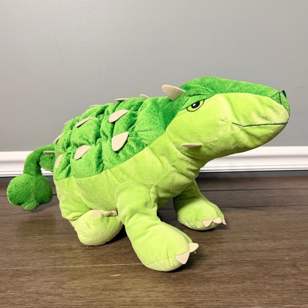 IKEA Jattelik Ankylosaurus Dinosaur Plush Green Stuffed Animal Toy 22"
